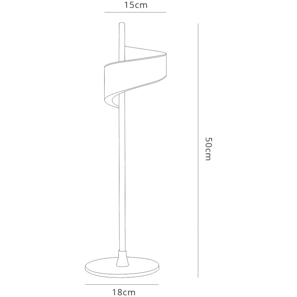 M6655 Tsunami 1 Light Table Lamp 6W LED Sand White