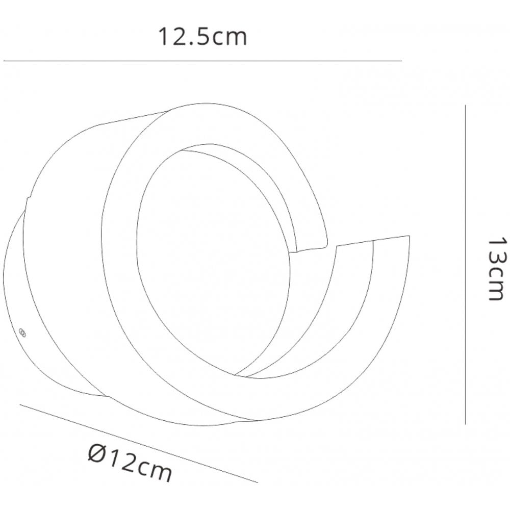 M6654 Tsunami 1 Light Round Wall Lamp 12W LED Sand White