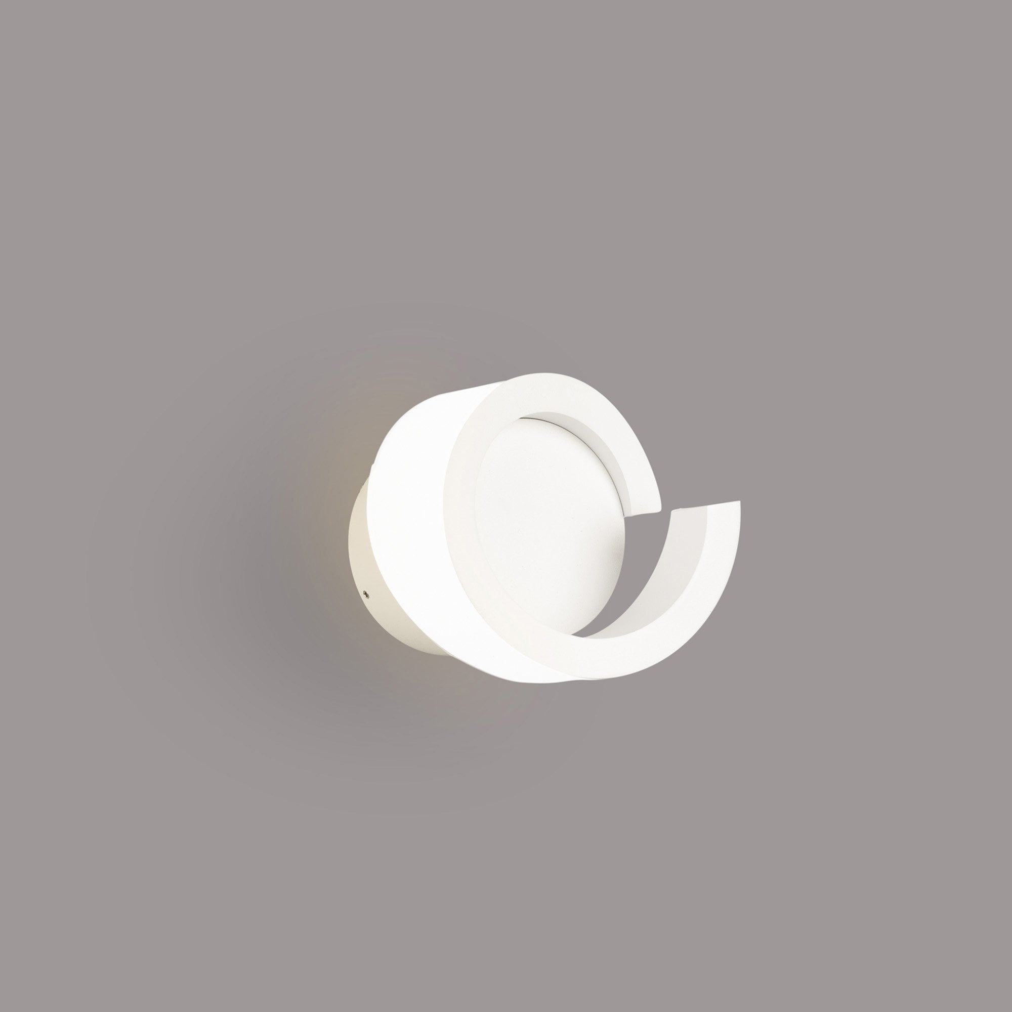 M6654 Tsunami 1 Light Round Wall Lamp 12W LED Sand White