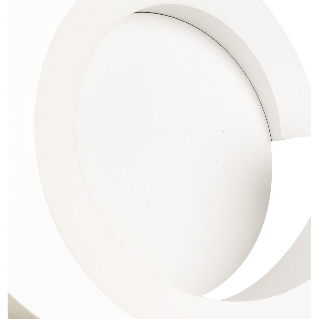 M6654 Tsunami 1 Light Round Wall Lamp 12W LED Sand White
