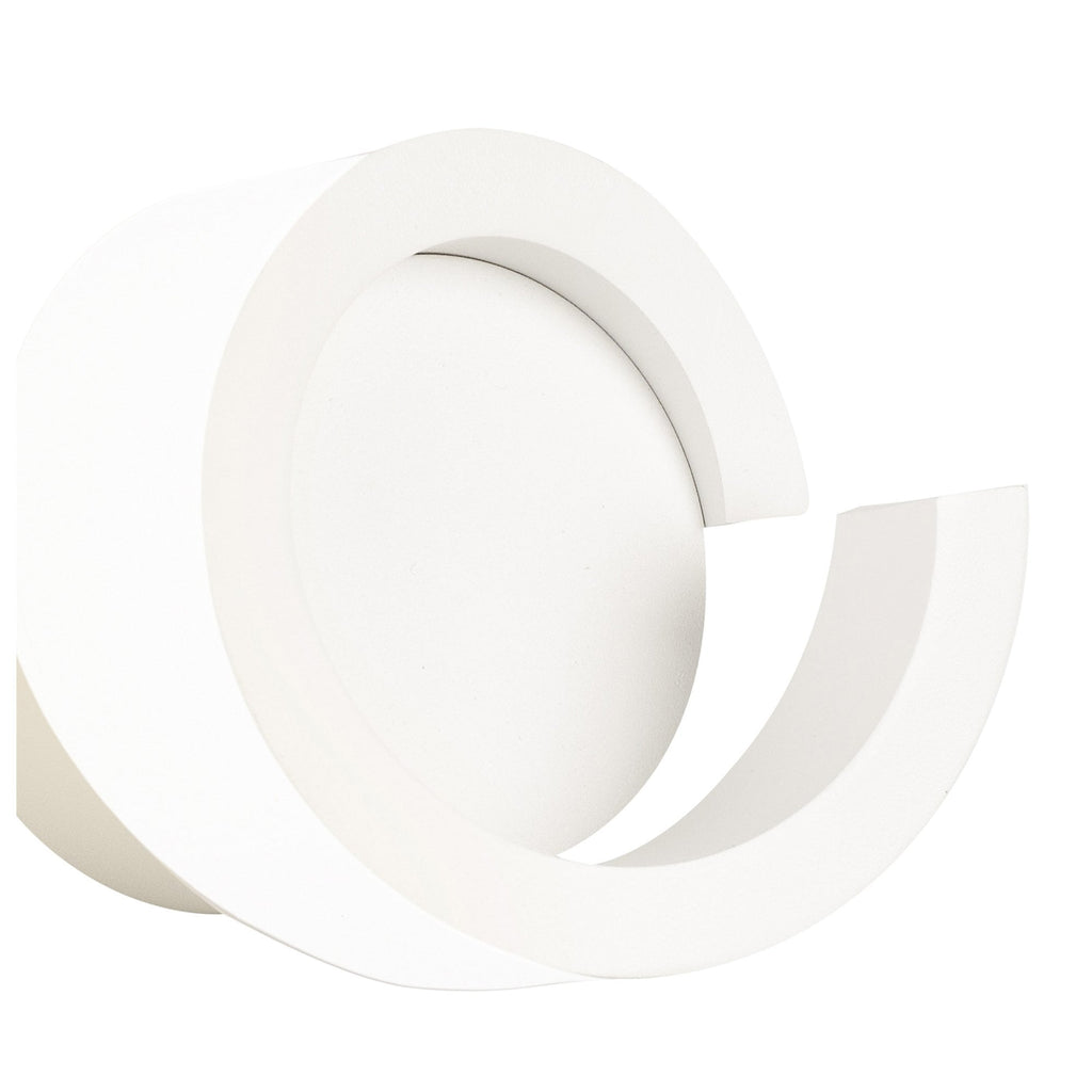 M6654 Tsunami 1 Light Round Wall Lamp 12W LED Sand White