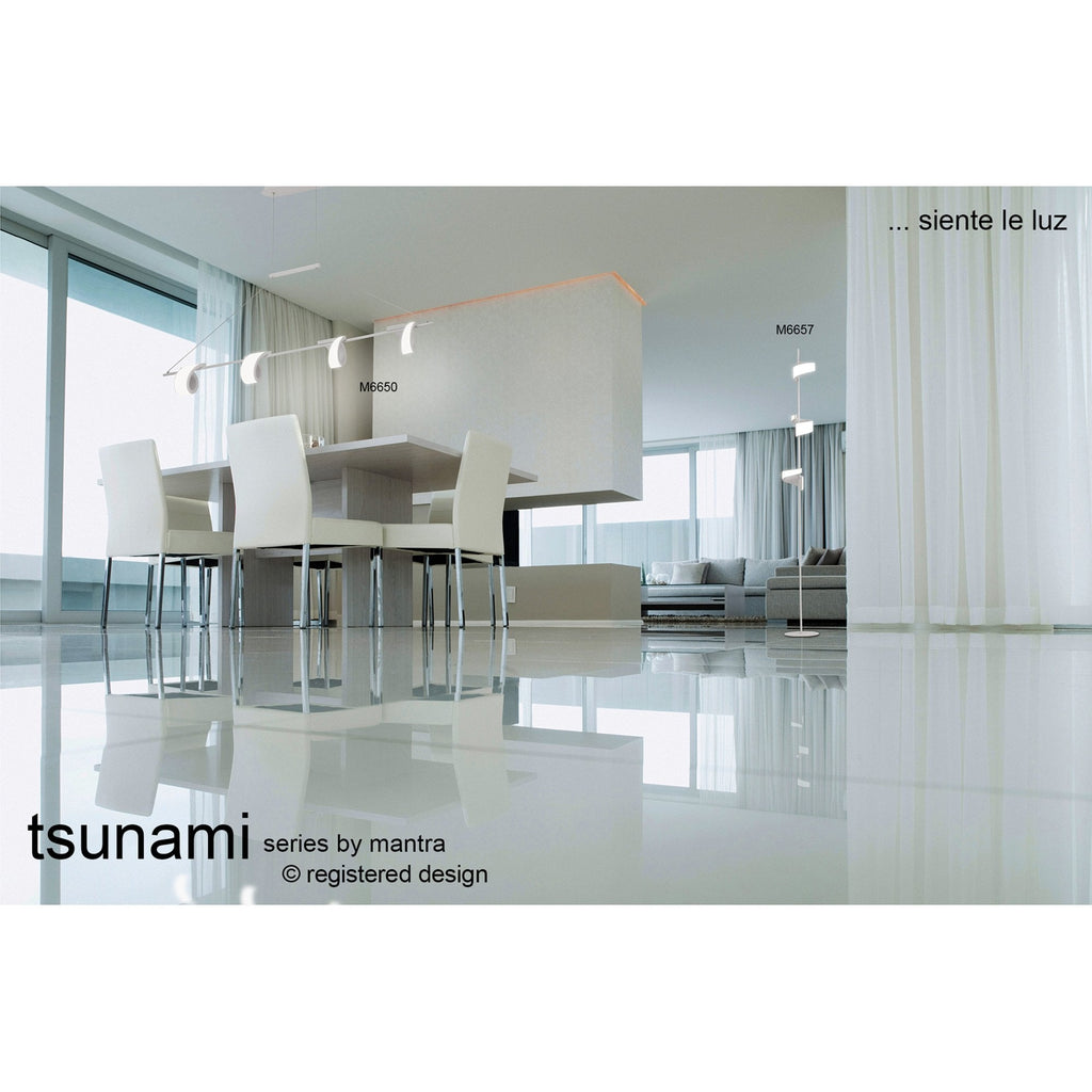 M6653 Tsunami 1 Light Spiral Wall Lamp 12W LED Sand White