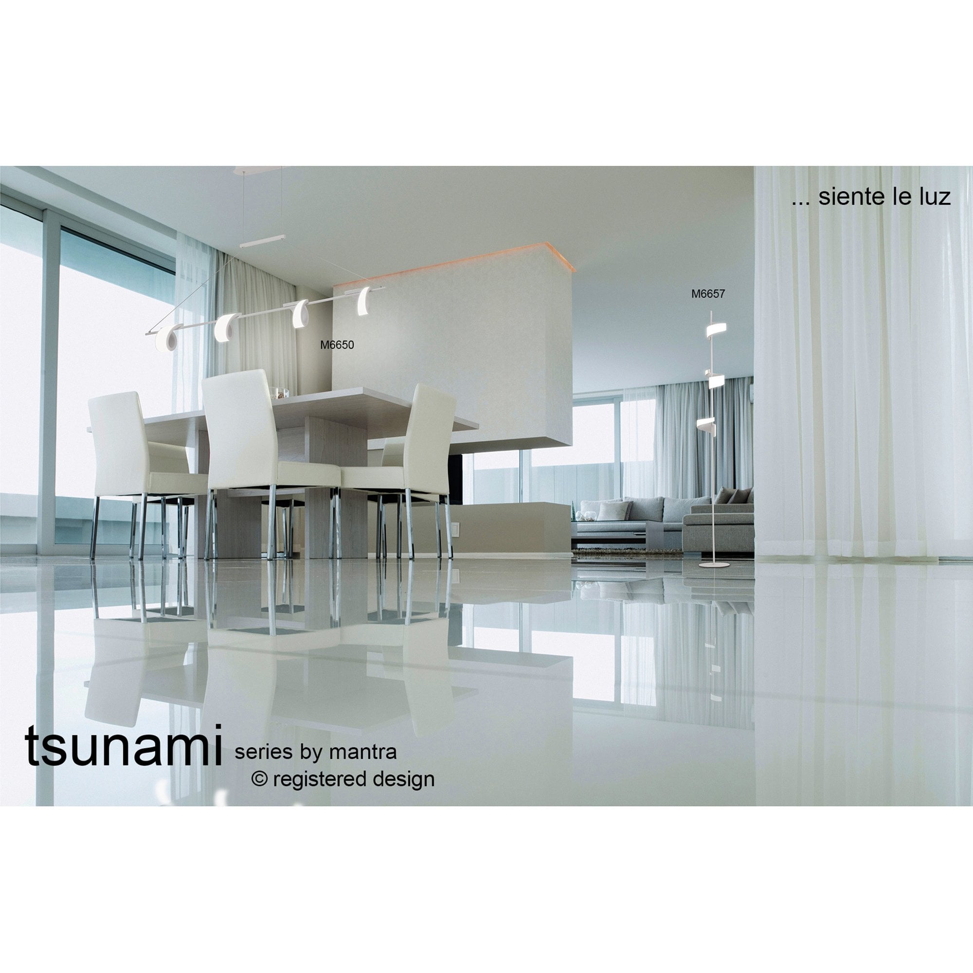M6653 Tsunami 1 Light Spiral Wall Lamp 12W LED Sand White