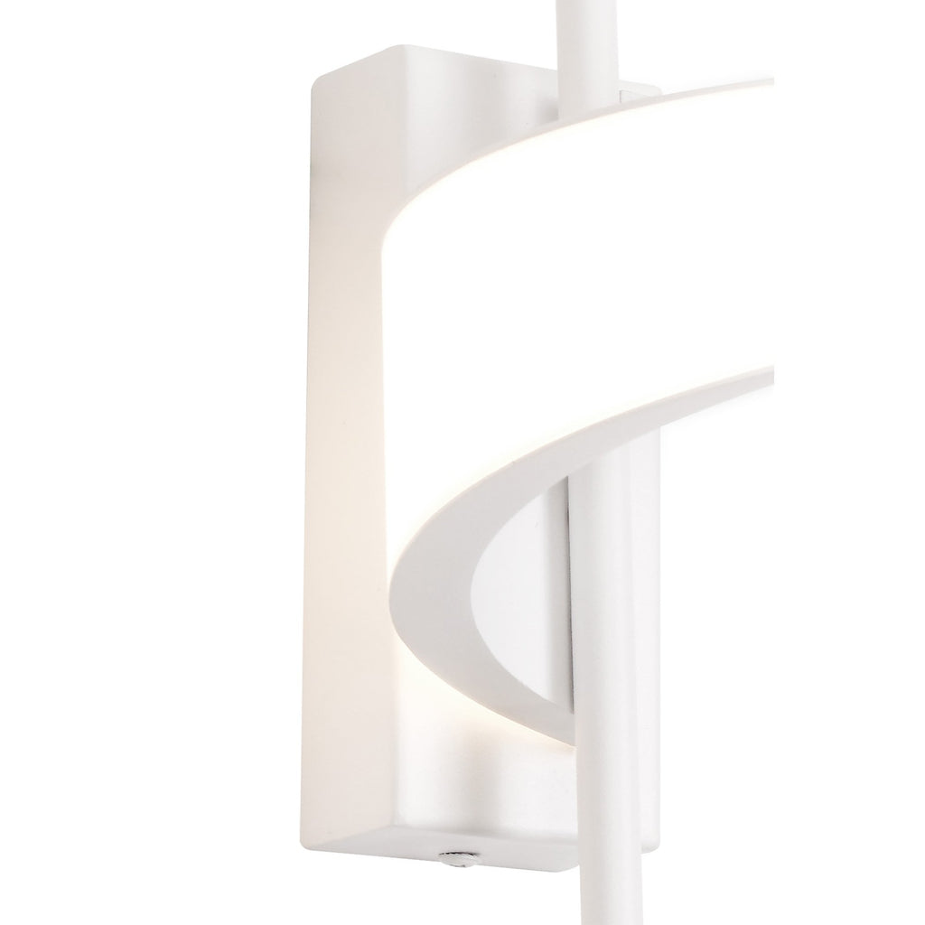 M6653 Tsunami 1 Light Spiral Wall Lamp 12W LED Sand White
