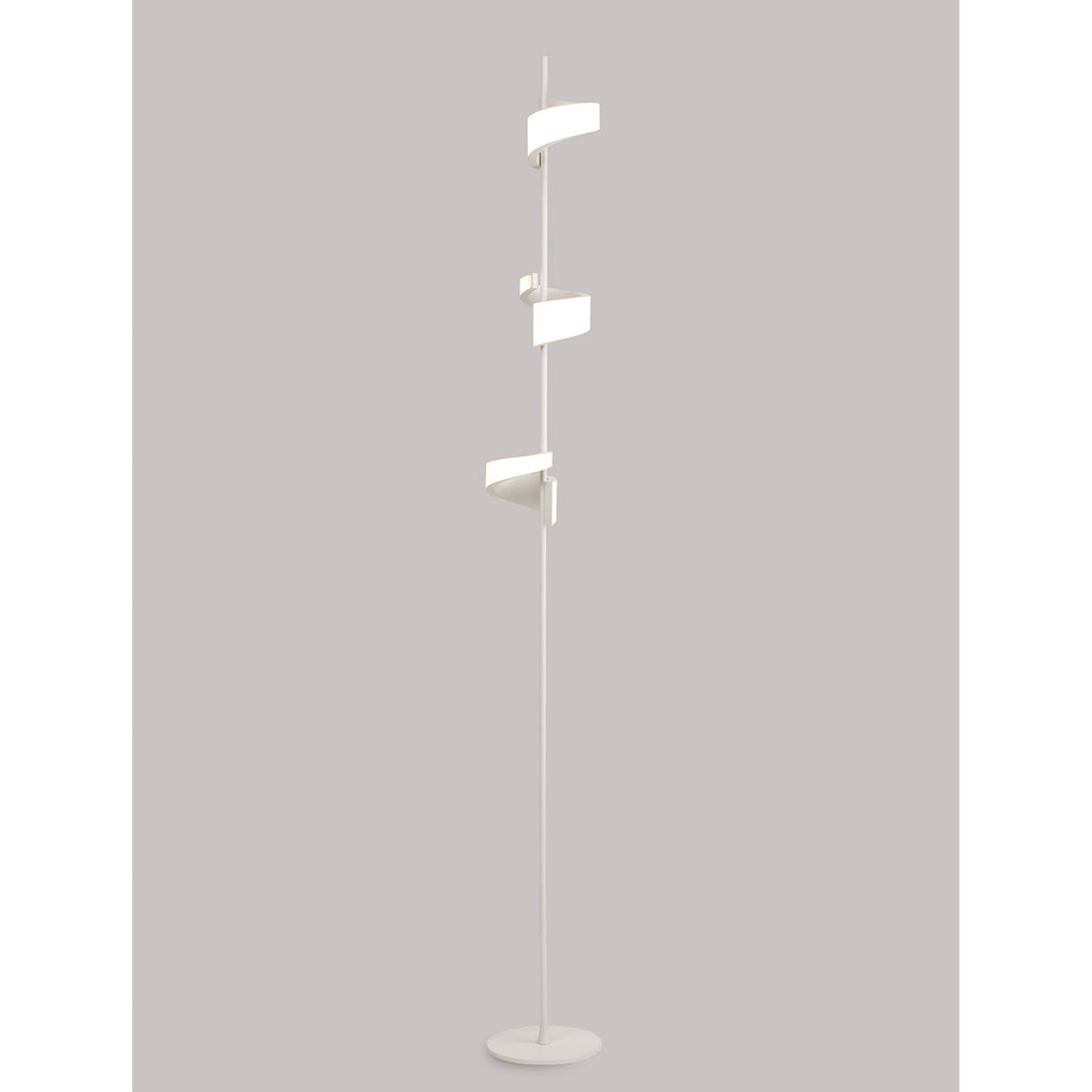 M6657 Tsunami 3 Light Floor Lamp 36W LED Sand White