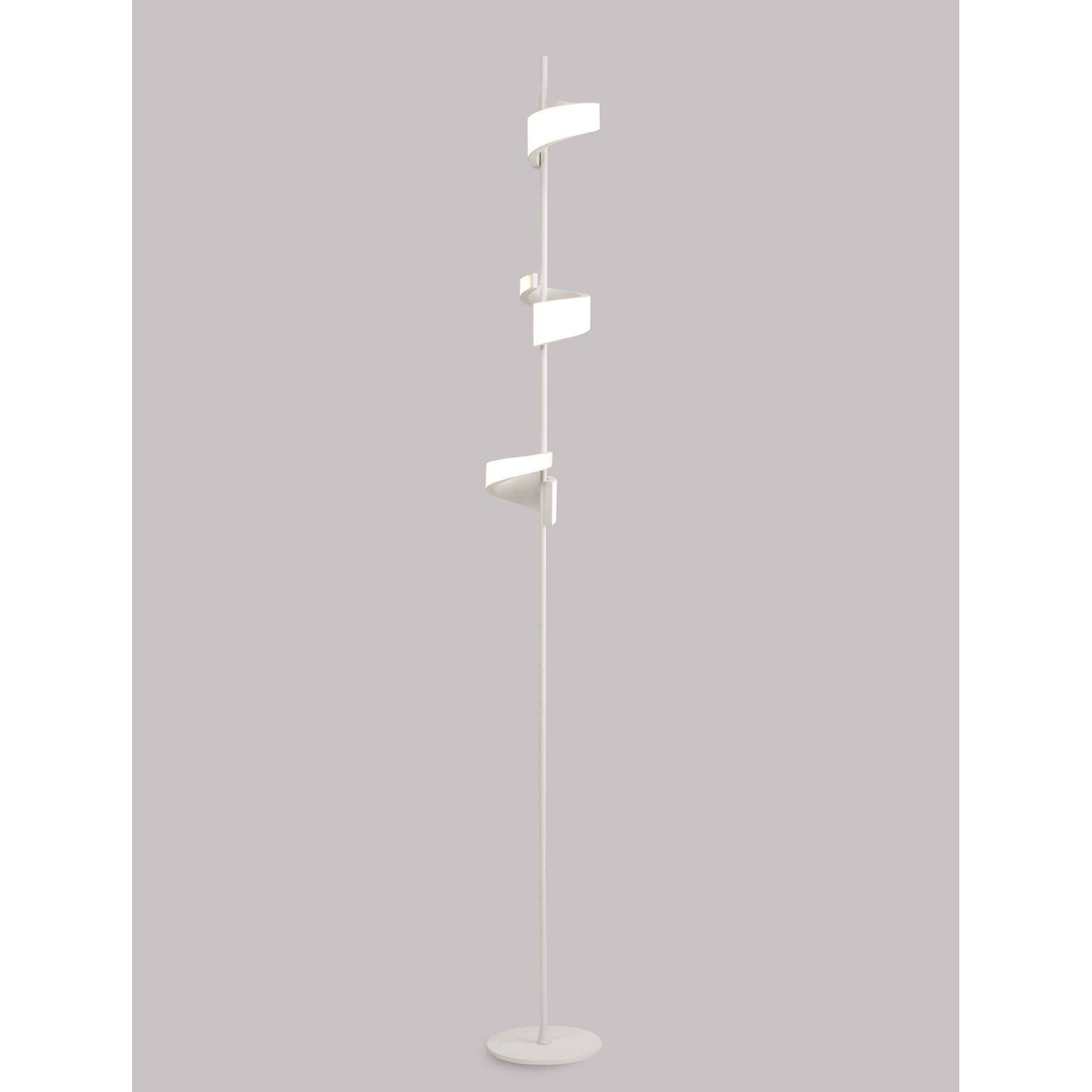 M6657 Tsunami 3 Light Floor Lamp 36W LED Sand White