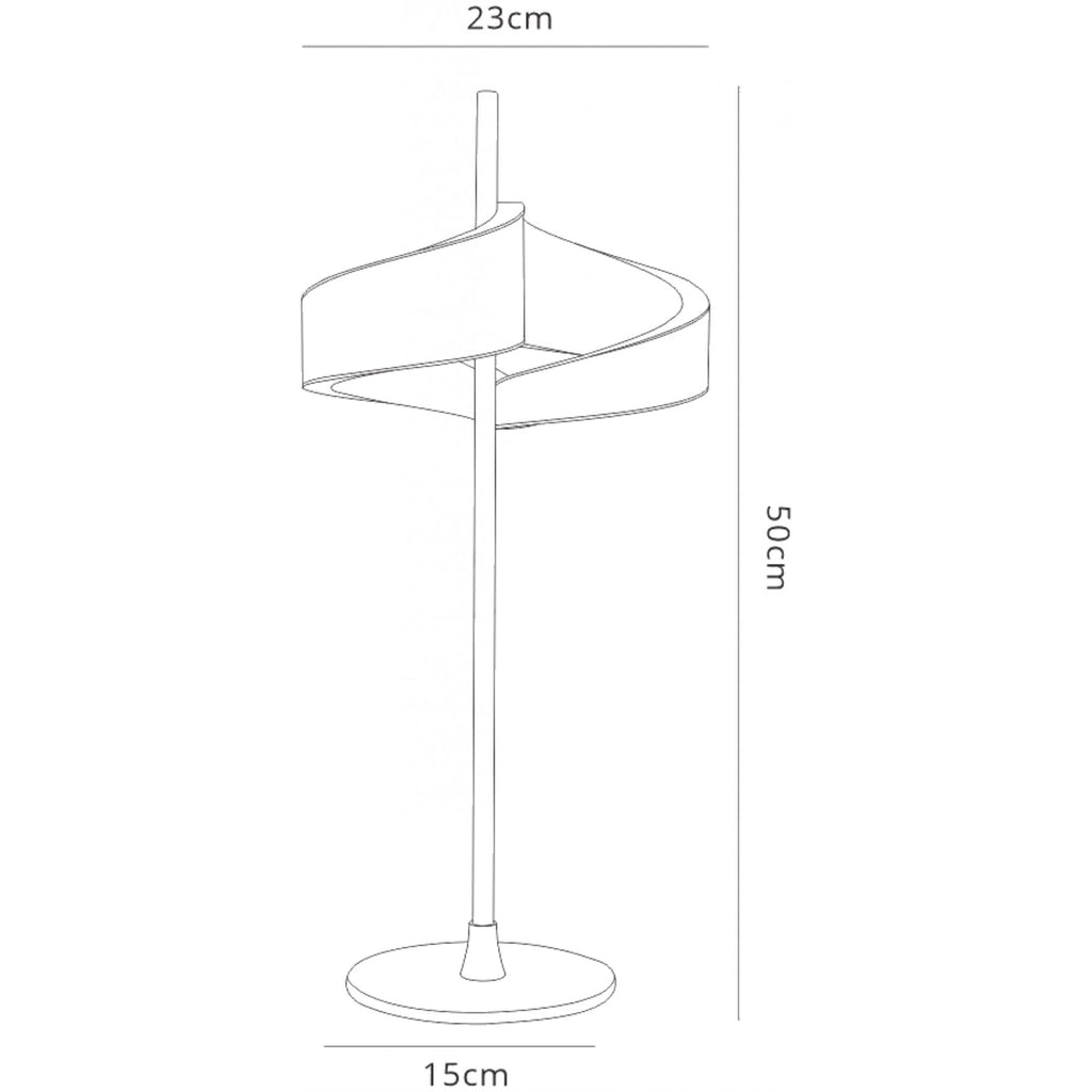 M6656 Tsunami 2 Light Table Lamp 12W LED Sand White