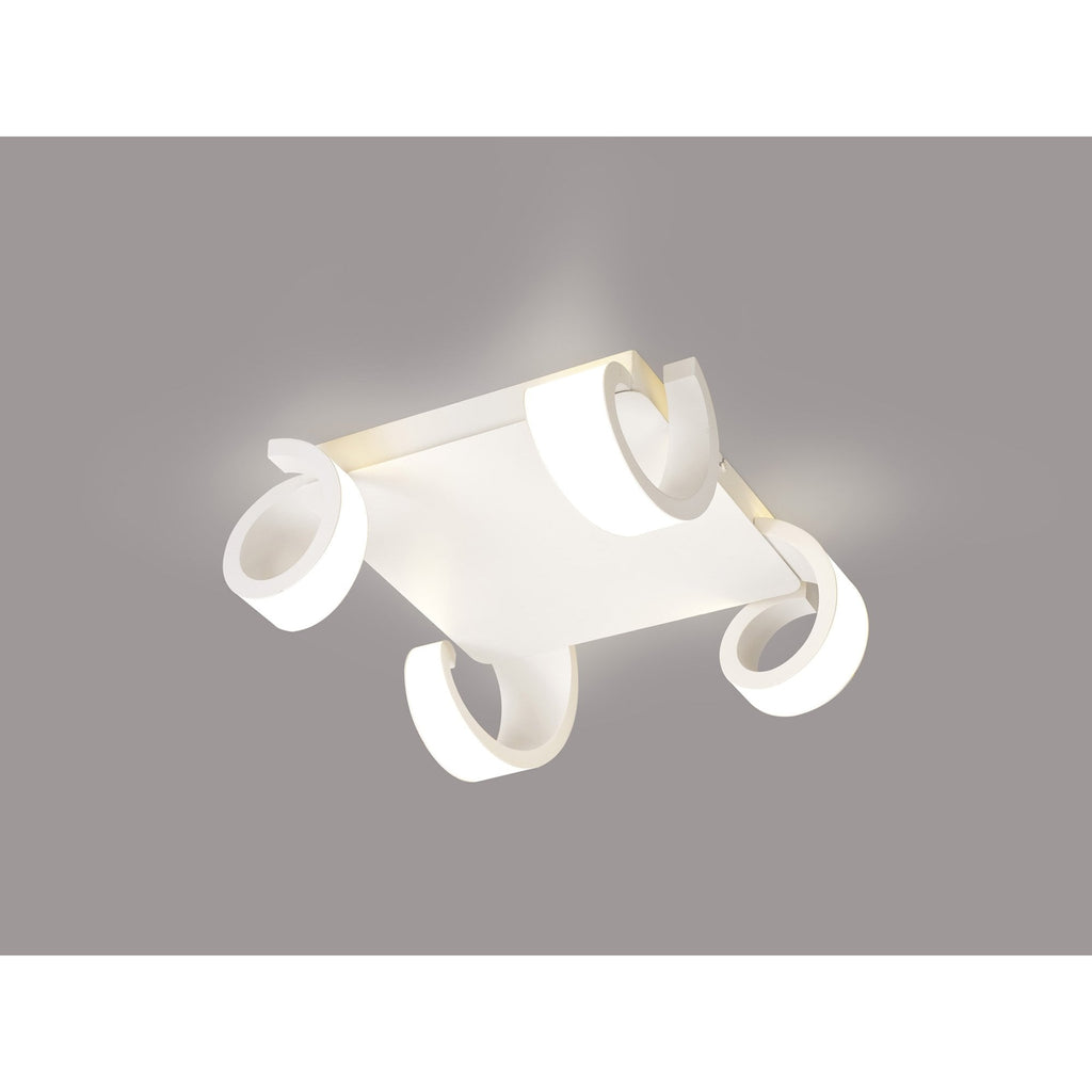 M6651 Tsunami 4 Light Square Ceiling 48W LED Sand White