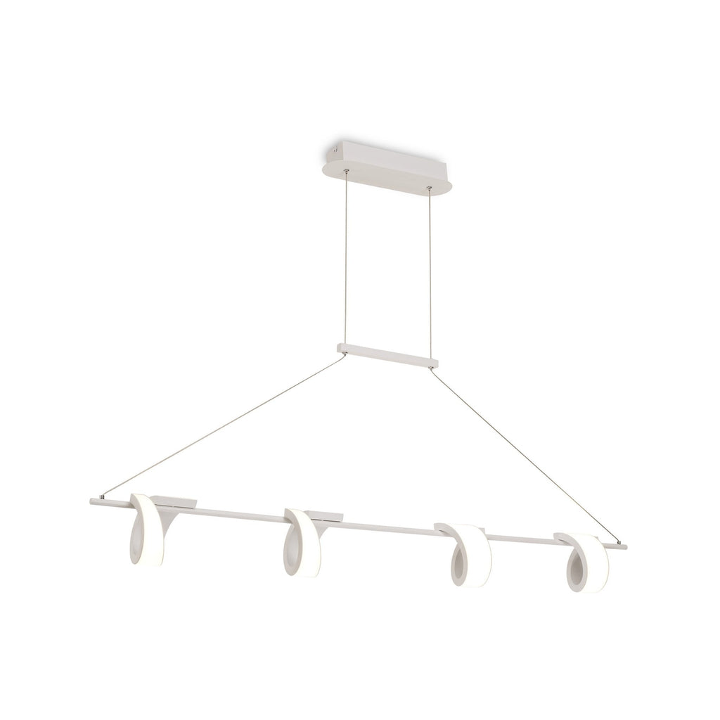 M6650 Tsunami 4 Light Linear Pendant 48W LED Sand White