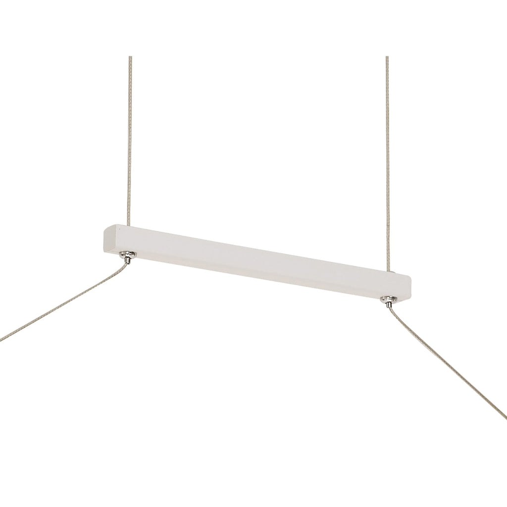 M6650 Tsunami 4 Light Linear Pendant 48W LED Sand White