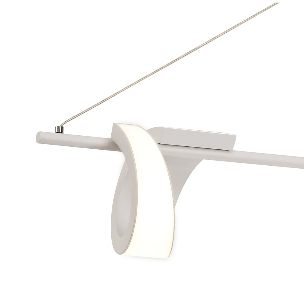 M6650 Tsunami 4 Light Linear Pendant 48W LED Sand White