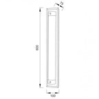 M5532 Tube Flush 21W LED Polished Chrome/ Sand Diamond