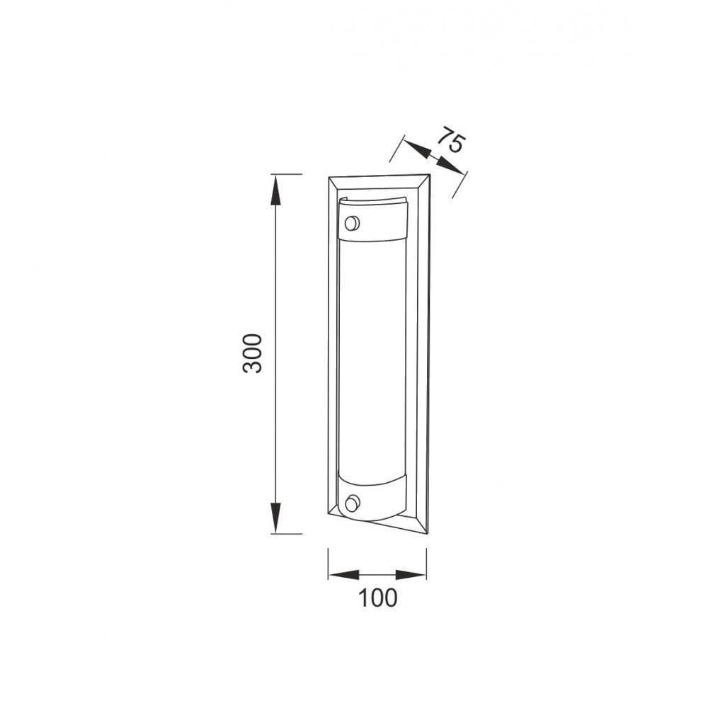 M5534 Tube Flush 8W LED Polished Chrome/ Sand Diamond