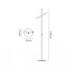 M5786 Take Blanco Floor Lamp 9W LED Dimmable White