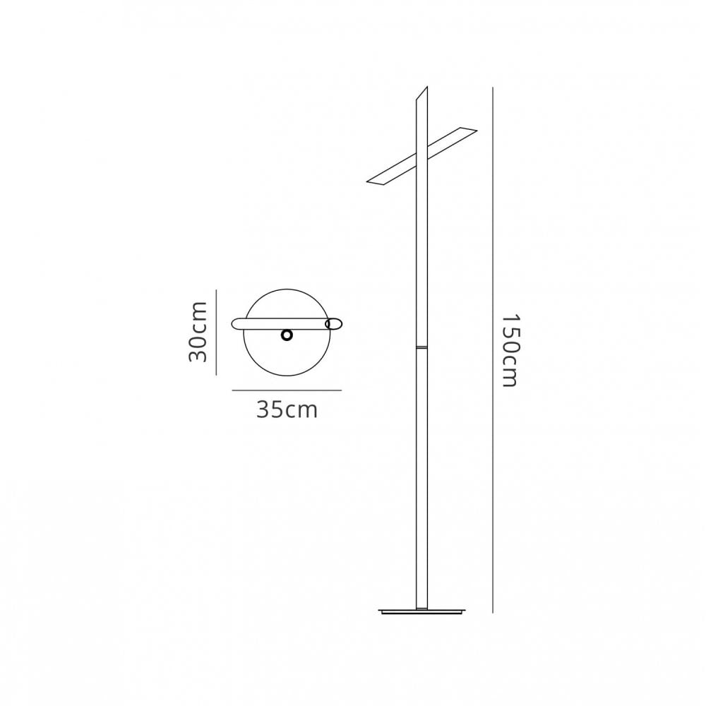 M5786 Take Blanco Floor Lamp 9W LED Dimmable White