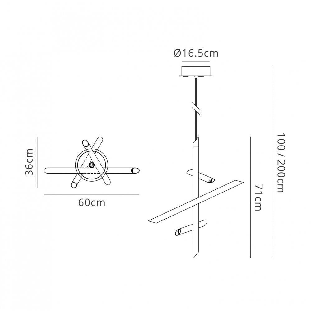 M5770 Take Bronze Pendant 30W LED Dimmable Bronze
