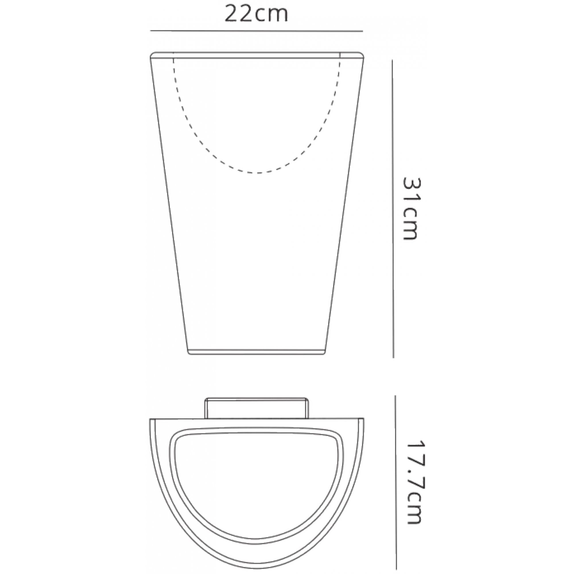 M6508 Teja Outdoor Wall Lamp 1 Light White