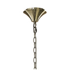 M3870/CS Tiffany Pendant 2 Tier 12+12 Light E14+G9 Antique Brass Cream Shades & Clear Crystal