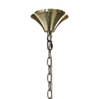 M3870/WS Tiffany Pendant 2 Tier 12+12 Light E14+G9 Antique Brass White Shades & Clear Crystal