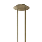 M3873/CS Tiffany Pendant 6+6 Light E27+G9 Oval Antique Brass Cream Shade & Clear Crystal