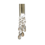 M3878/WS Tiffany Pendant 3+1 Light E27+G9 Antique Brass White Shade & Clear Crystal