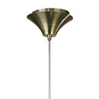 M3881/CS Tiffany Pendant 1+1 Light E27+G9 Antique Brass Cream Shade & Clear Crystal