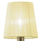 M3883/S/CS Tiffany Wall Lamp Switched 2+2 Light E14+G9 Antique Brass Cream Shades & Clear Crystal