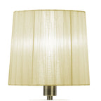 M3888/CS Tiffany Table Lamp 1+1 Light E14+G9 Antique Brass Cream Shade & Clear Crystal
