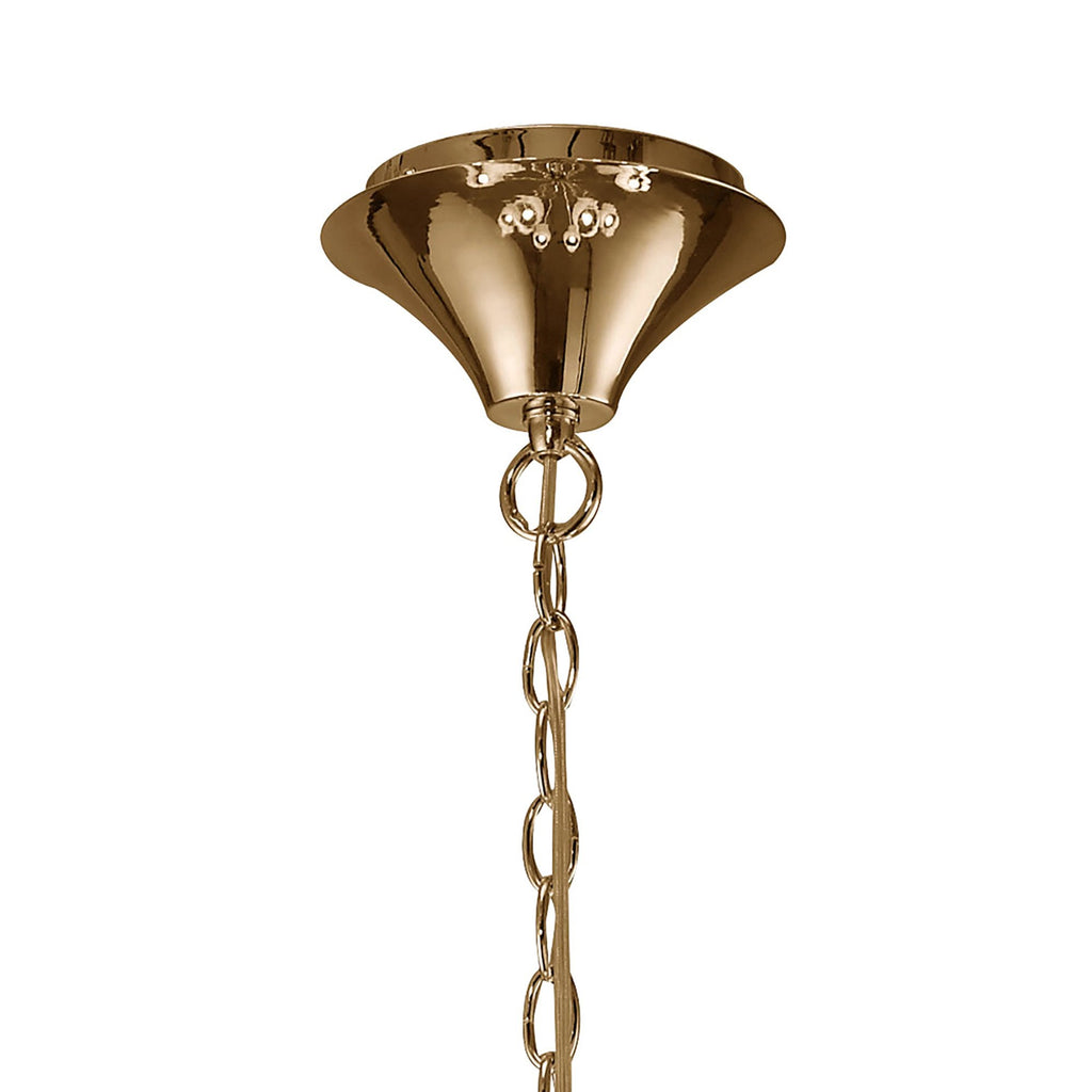 M3850FG/SBS Tiffany Pendant 2 Tier 12+12 Light E14+G9 French Gold Soft Bronze Shades & Clear Crystal