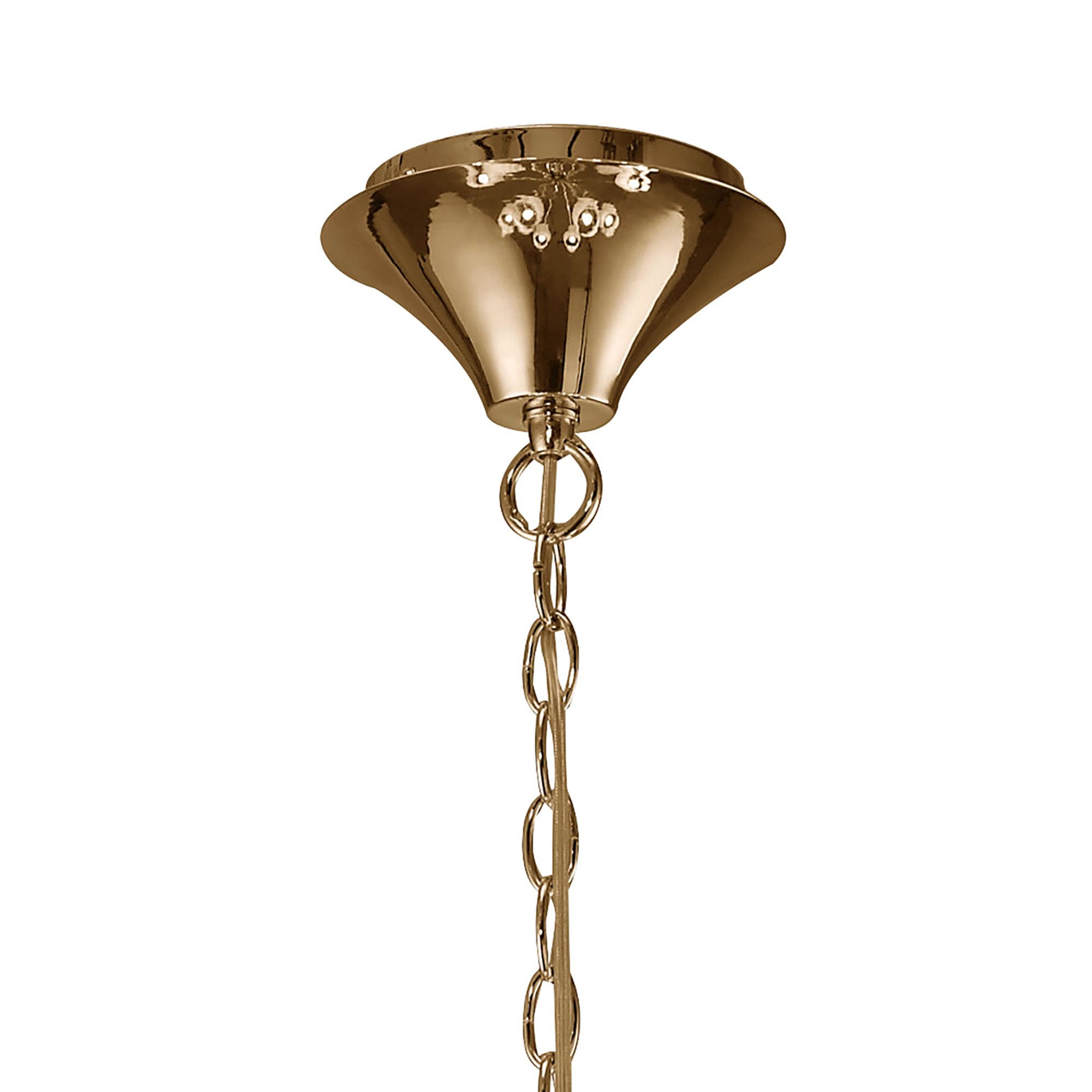 M3850FG/SBS Tiffany Pendant 2 Tier 12+12 Light E14+G9 French Gold Soft Bronze Shades & Clear Crystal