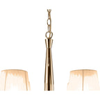 M3850FG/SBS Tiffany Pendant 2 Tier 12+12 Light E14+G9 French Gold Soft Bronze Shades & Clear Crystal