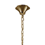 M3851FG/SBS Tiffany Pendant 6+6 Light E14+G9 French Gold Soft Bronze Shades & Clear Crystal