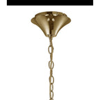 M3852FG/SBS Tiffany Pendant 4+4 Light E14+G9 French Gold Soft Bronze Shades & Clear Crystal