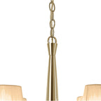M3852FG/SBS Tiffany Pendant 4+4 Light E14+G9 French Gold Soft Bronze Shades & Clear Crystal