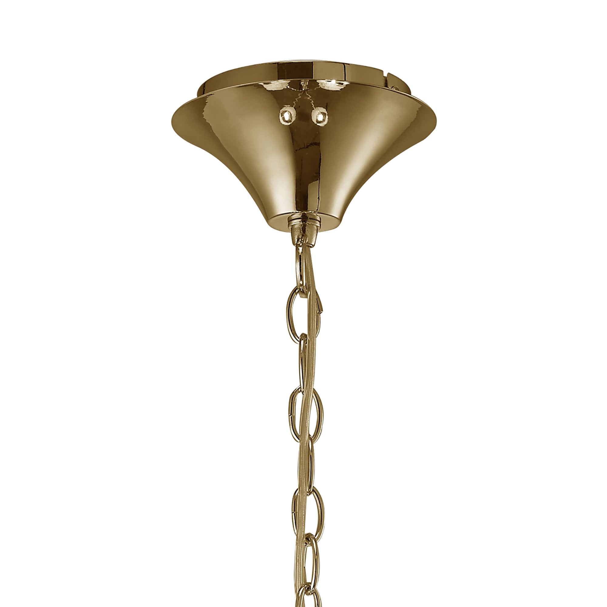 M3852FG/WS Tiffany Pendant 4+4 Light E14+G9 French Gold White Shades & Clear Crystal