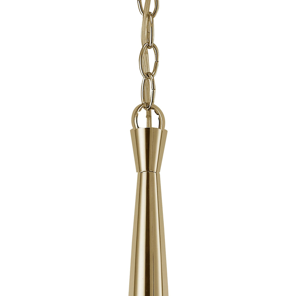 M3852FG/WS Tiffany Pendant 4+4 Light E14+G9 French Gold White Shades & Clear Crystal
