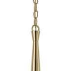 M3852FG/WS Tiffany Pendant 4+4 Light E14+G9 French Gold White Shades & Clear Crystal