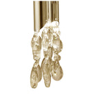 M3852FG/WS Tiffany Pendant 4+4 Light E14+G9 French Gold White Shades & Clear Crystal