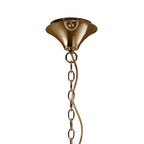 M3860FG/SBS Tiffany Pendant 3+3 Light E14+G9 French Gold Soft Bronze Shade & Clear Crystal