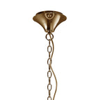 M3860FG/WS Tiffany Pendant 3+3 Light E14+G9 French Gold White Shade & Clear Crystal