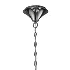M3850/SBS Tiffany Pendant 2 Tier 12+12 Light E14+G9 Polished Chrome Soft Bronze Shades & Clear Crystal