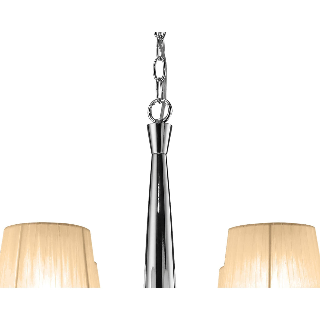 M3850/SBS Tiffany Pendant 2 Tier 12+12 Light E14+G9 Polished Chrome Soft Bronze Shades & Clear Crystal