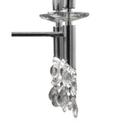 M3850/SBS Tiffany Pendant 2 Tier 12+12 Light E14+G9 Polished Chrome Soft Bronze Shades & Clear Crystal