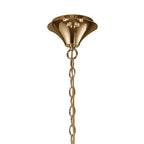 M3850FG Tiffany Pendant 2 Tier 12+12 Light E14+G9 French Gold Cream Shades & Clear Crystal