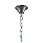 M3851/CS Tiffany Pendant 6+6 Light E14+G9 Polished Chrome Cream Shades & Clear Crystal