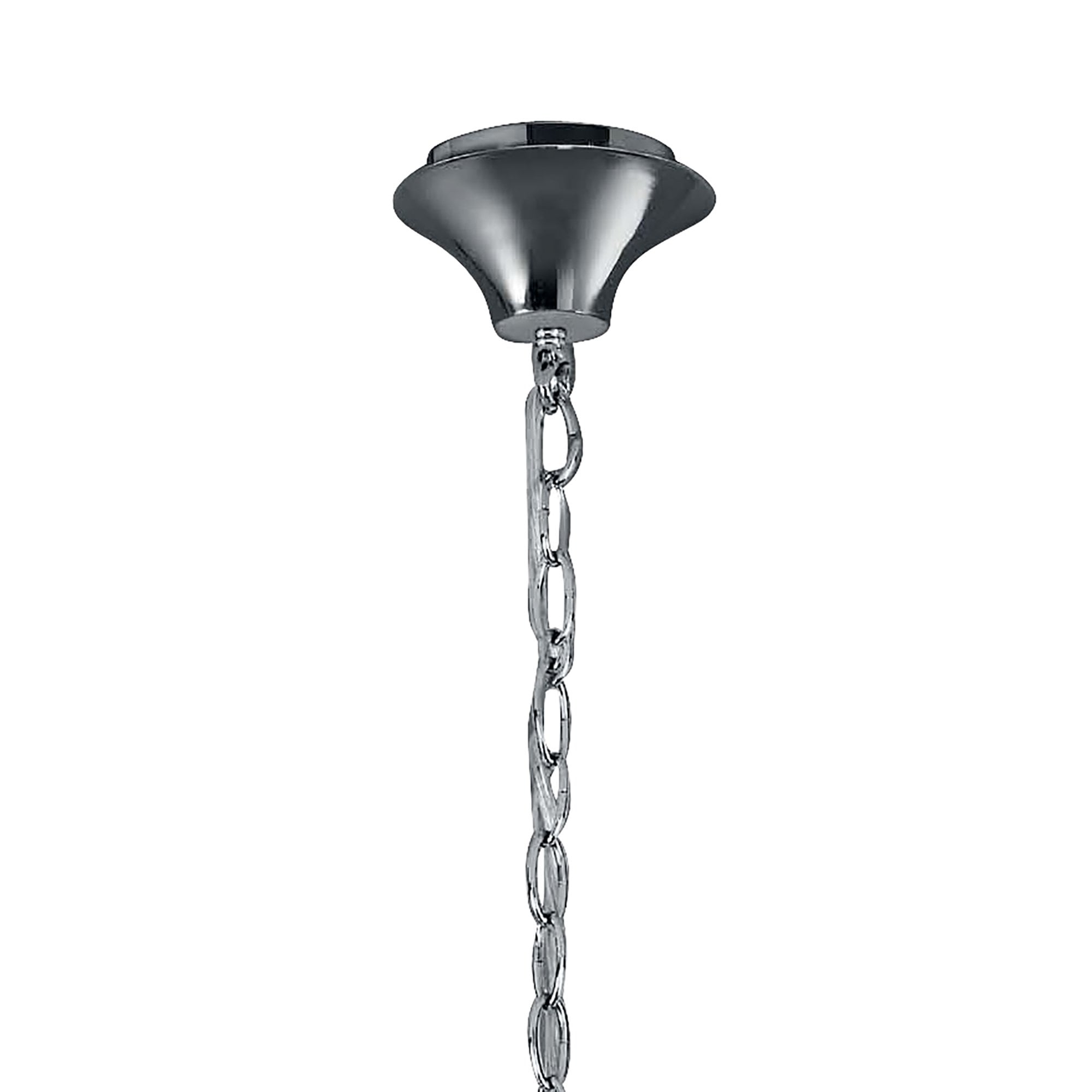 M3851/SBS Tiffany Pendant 6+6 Light E14+G9 Polished Chrome Soft Bronze Shades & Clear Crystal