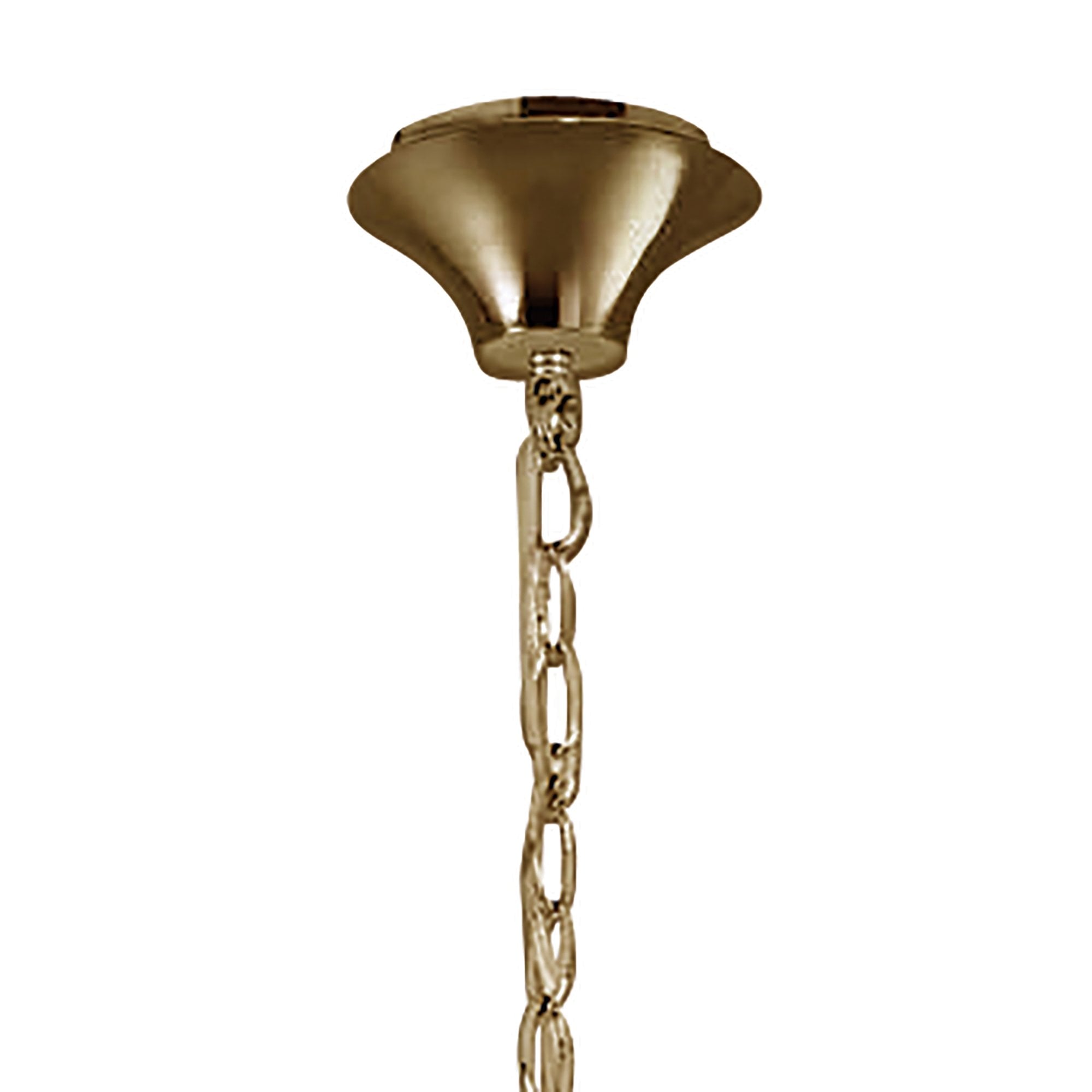 M3851FG Tiffany Pendant 6+6 Light E14+G9 French Gold Cream Shades & Clear Crystal