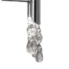 M3852/CS Tiffany Pendant 4+4 Light E14+G9 Polished Chrome Cream Shades & Clear Crystal