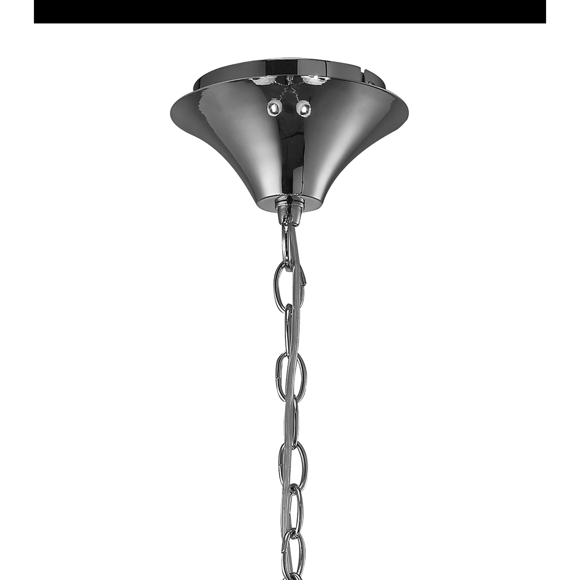 M3852/SBS Tiffany Pendant 4+4 Light E14+G9 Polished Chrome Soft Bronze Shades & Clear Crystal