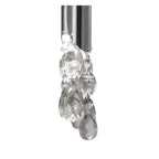M3852 Tiffany Pendant 4+4 Light E14+G9 Polished Chrome White Shades & Clear Crystal